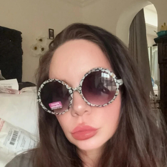 Women's Collection sunglass100%UV Protection daisy flowers round frames - Picture 2 of 11